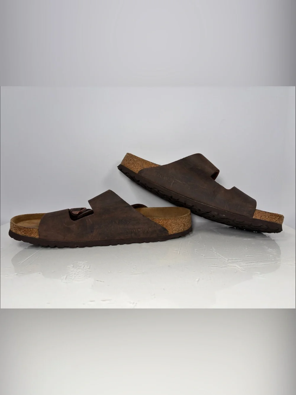 Birkenstock Arizona Sandals EU 46 US 13 Brown Leather Regular Wide Germany